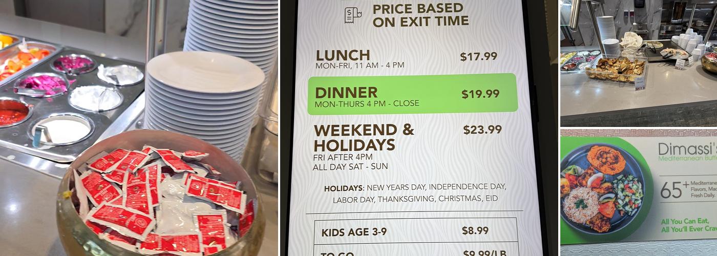 Dimassi's Mediterranean Buffet Menu