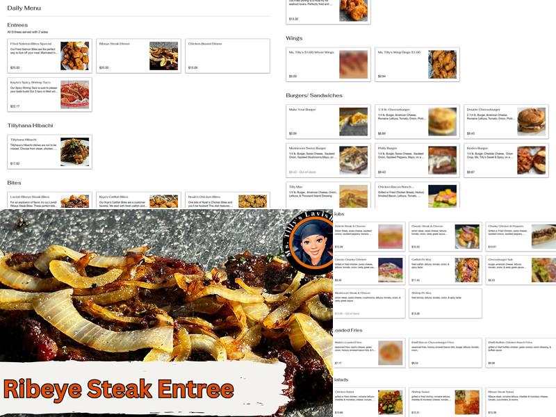 Ms. Tilly's Lavish Kitchen Menu