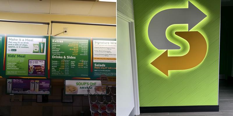 Subway Menu