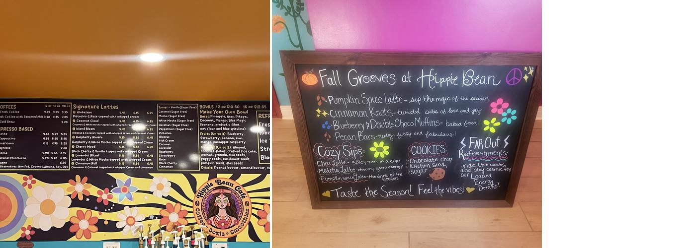 Hippie Bean Menu