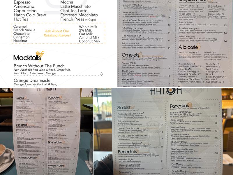 Hatch Early Mood Food Menu
