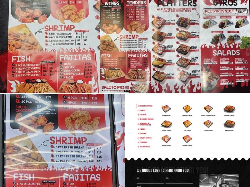 Blazin Chicken & Gyro - Fairfax Menu