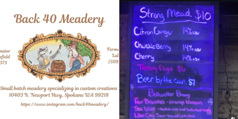 Back 40 Meadery Menu