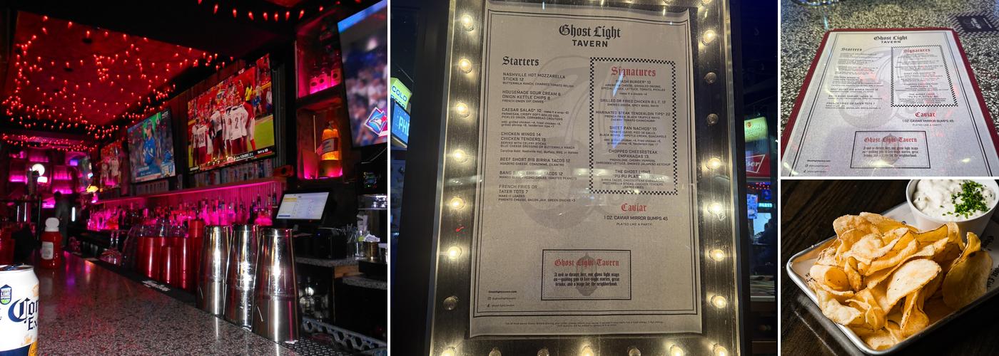 Ghost Light Tavern Menu