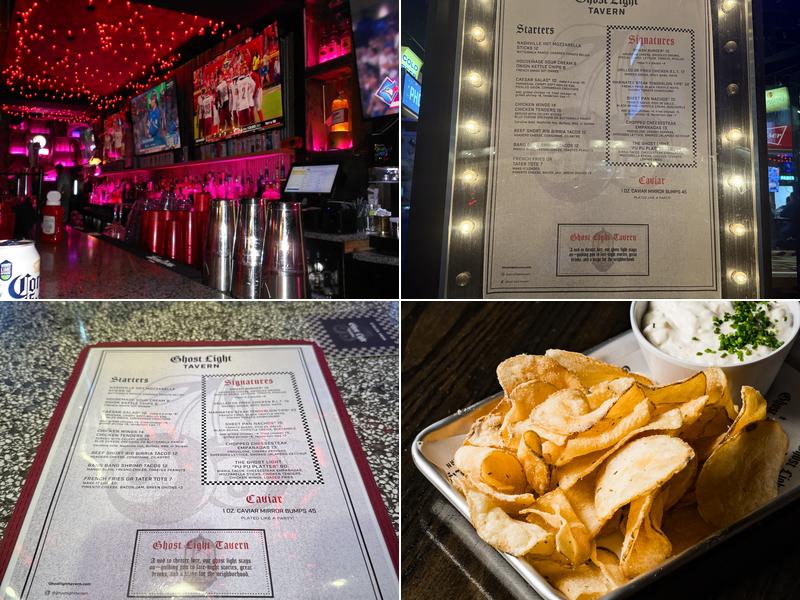 Ghost Light Tavern Menu