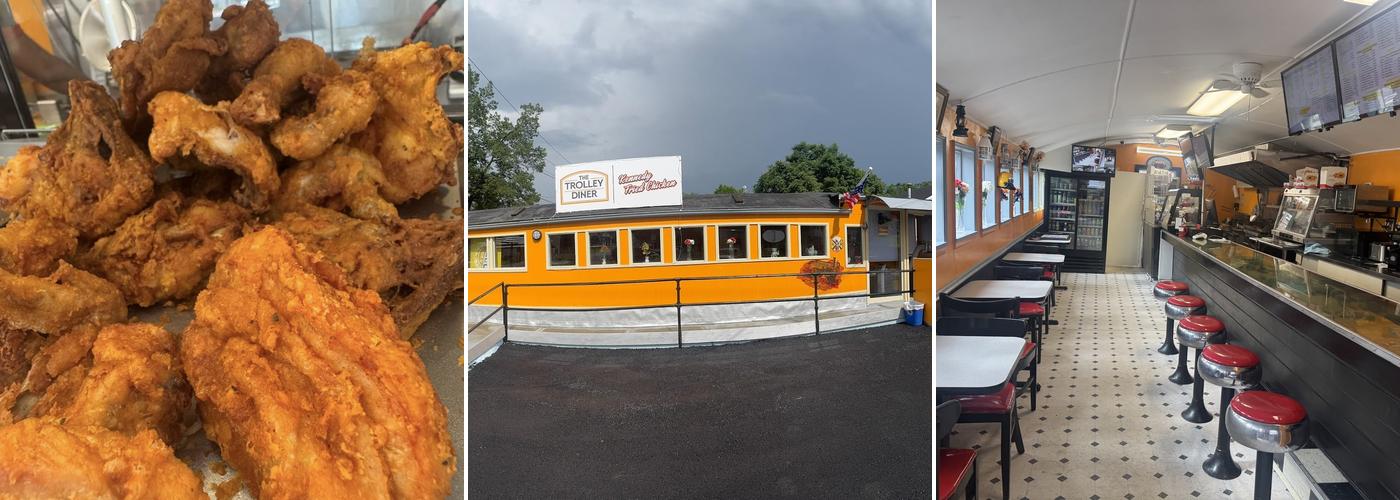 The trolley diner/Kennedys fried chicken