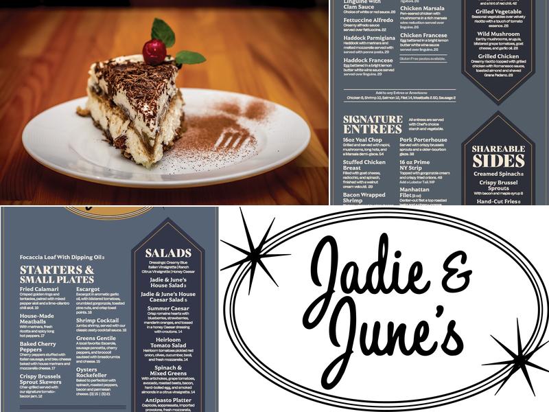 Jadie and June's Menu