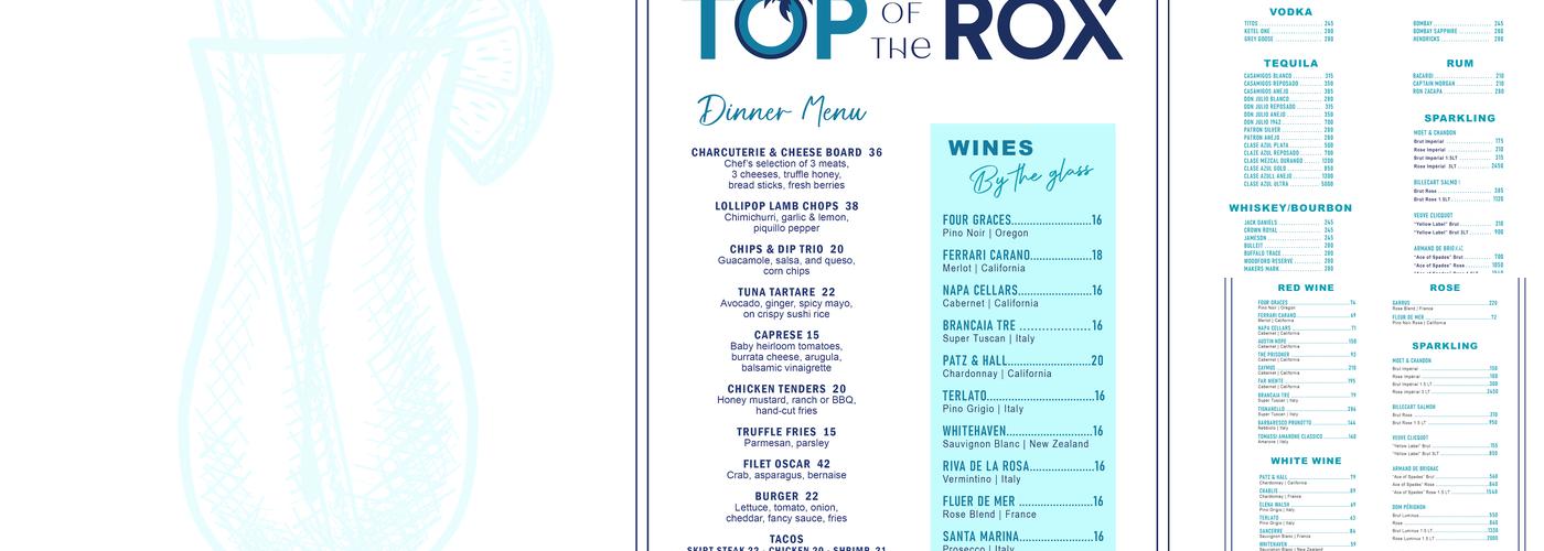 Top of the Rox Menu