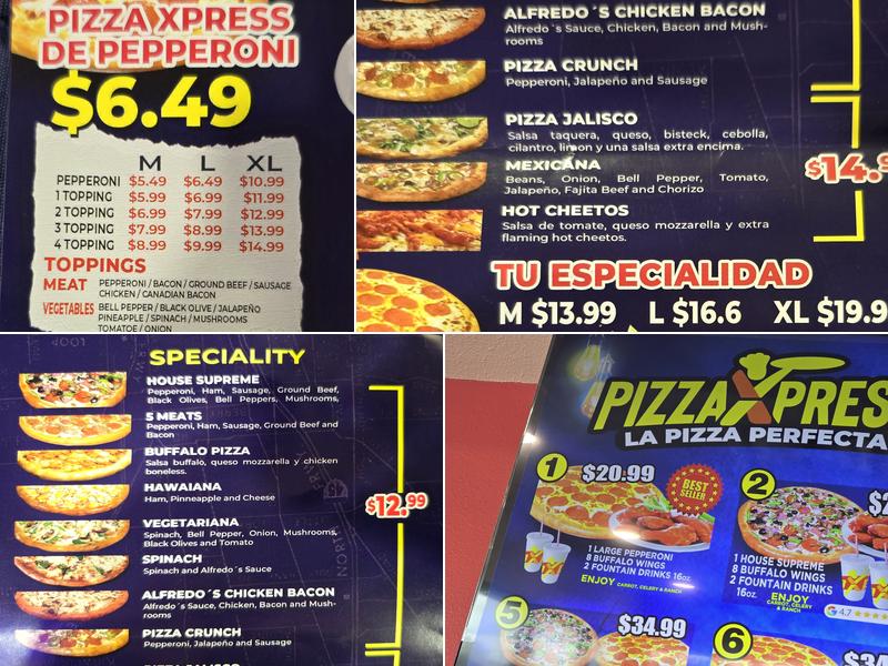 Pizza Xpress San Juan Tx Menu