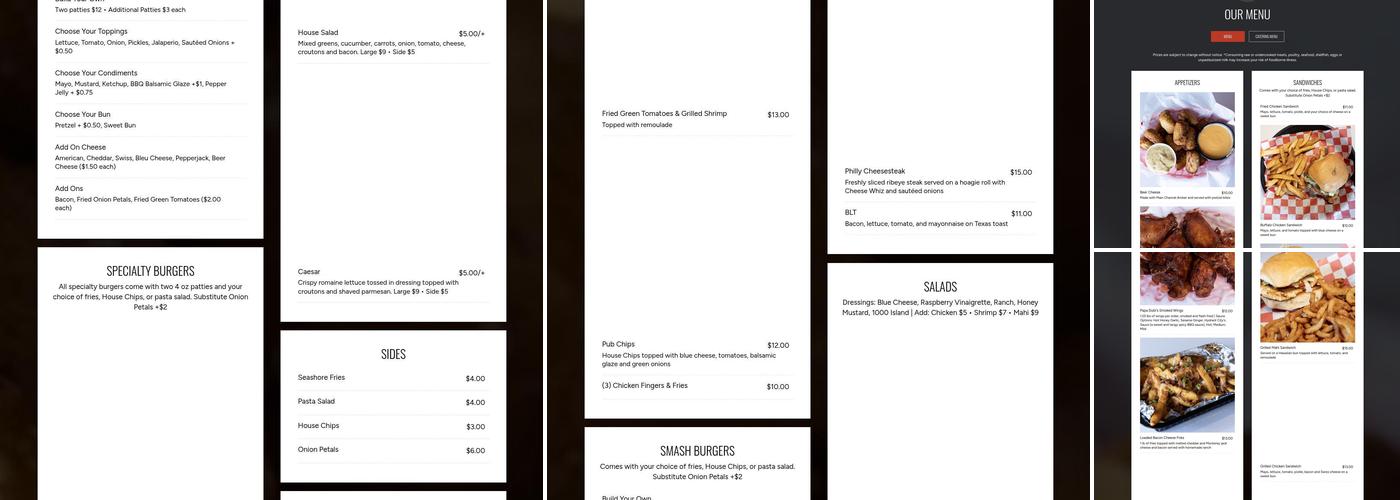 Hydrant City Grill Menu