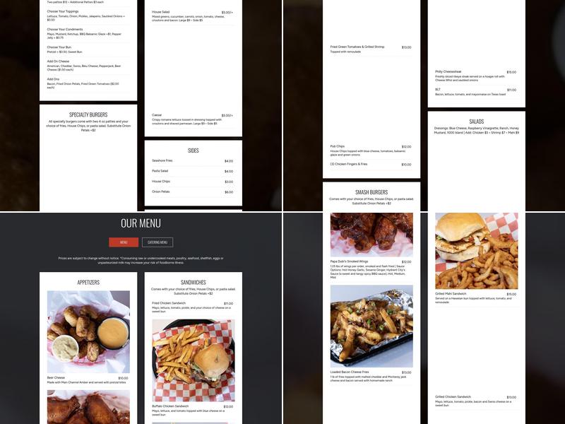 Hydrant City Grill Menu