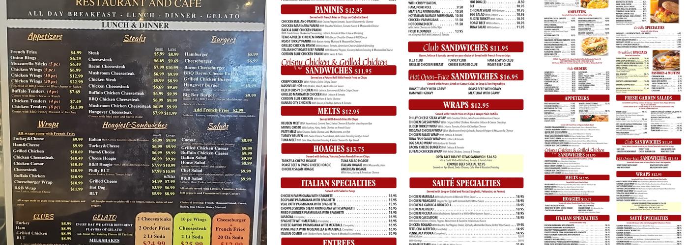 Delco Diner Menu
