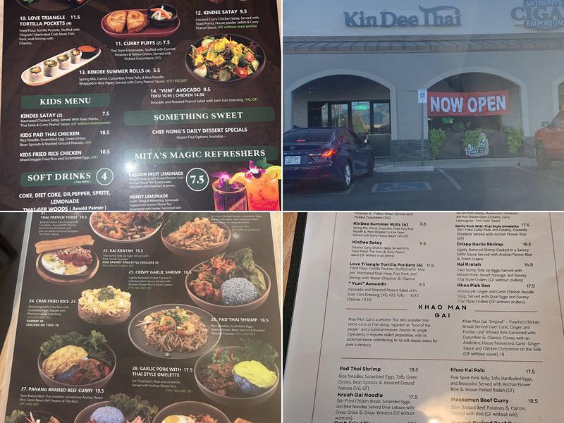 Kin Dee Thai Menu