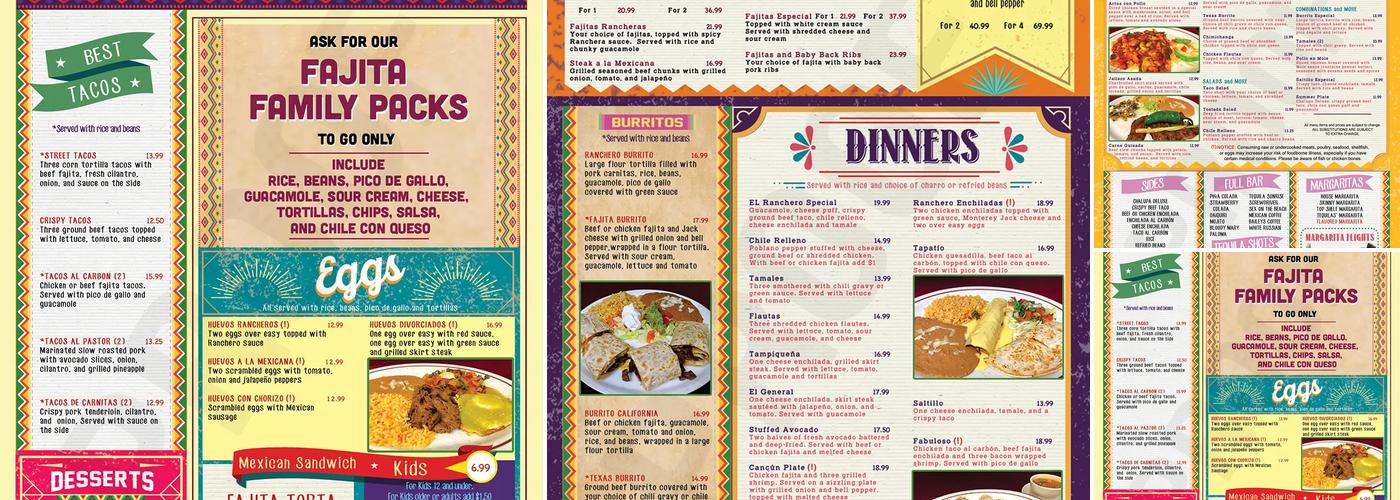 El Ranchero Mexican Grill Menu