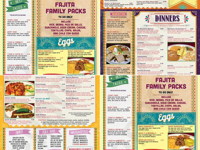 El Ranchero Mexican Grill Menu