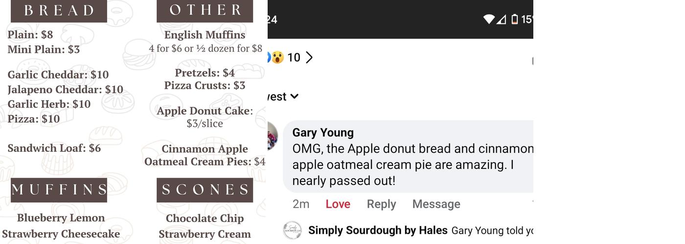 Simply Sourdough by Hales Menu