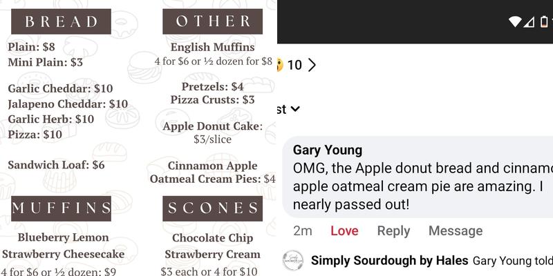 Simply Sourdough by Hales Menu