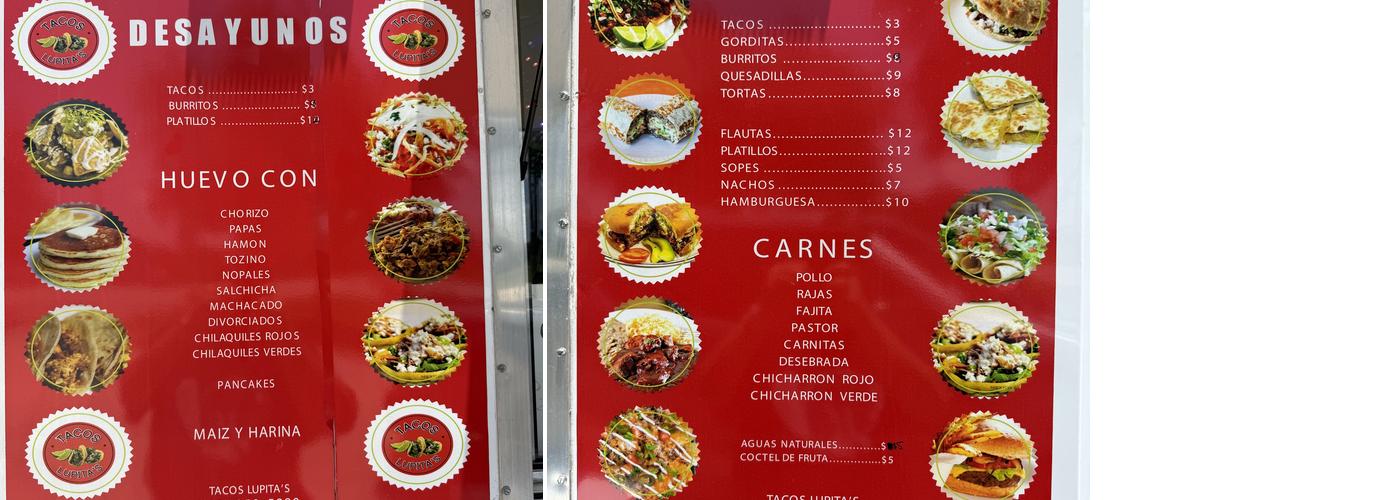 Tacos Lupita’s Menu