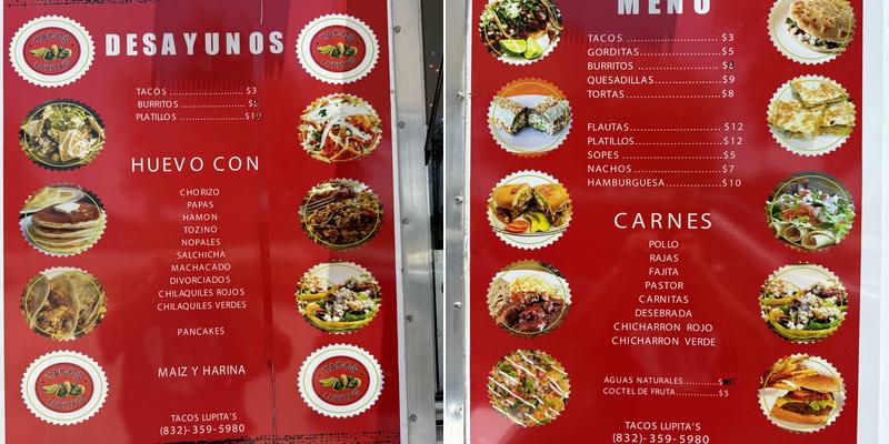 Tacos Lupita’s Menu