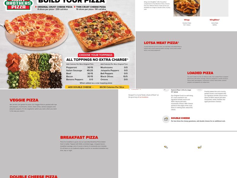 Hunt Brothers Pizza Menu