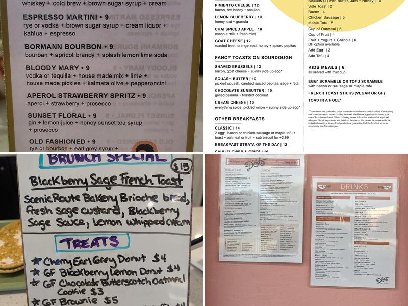 The Dot Cafe Menu