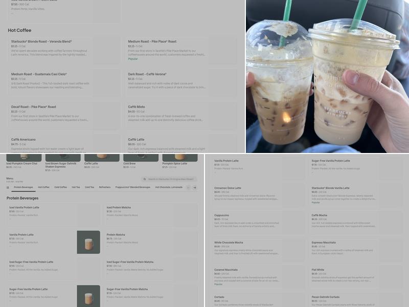 Starbucks Coffee Company Menu