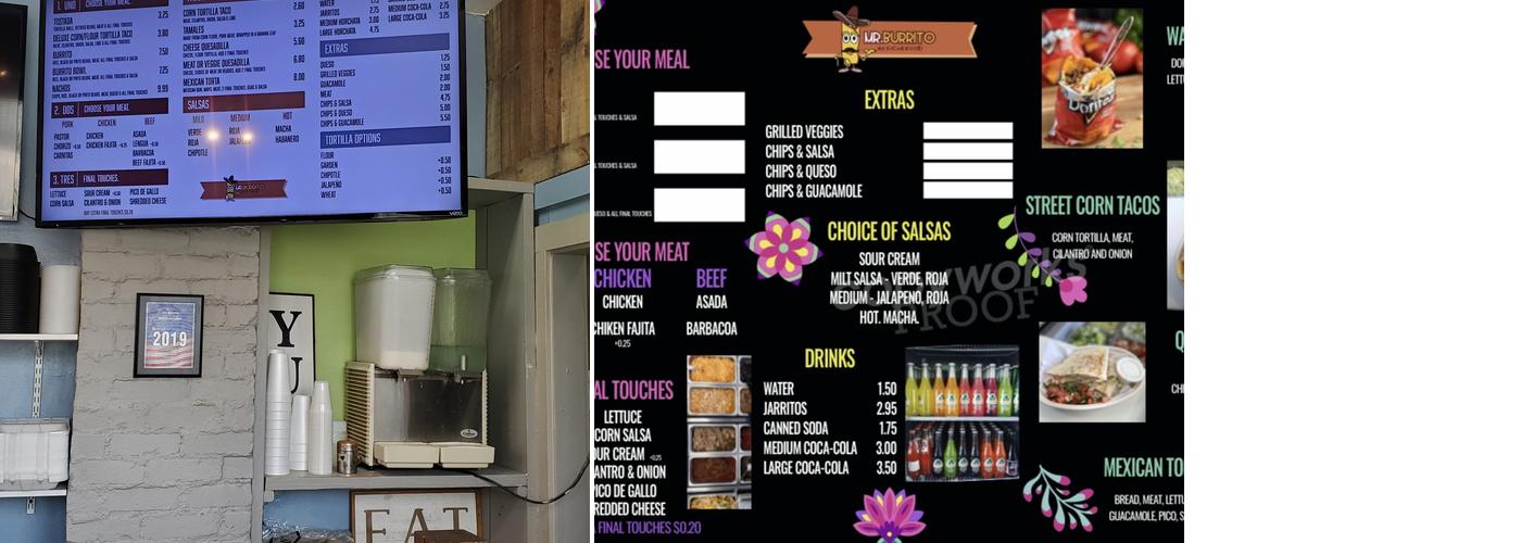 MR BURRITO FOOD TRUCK Menu