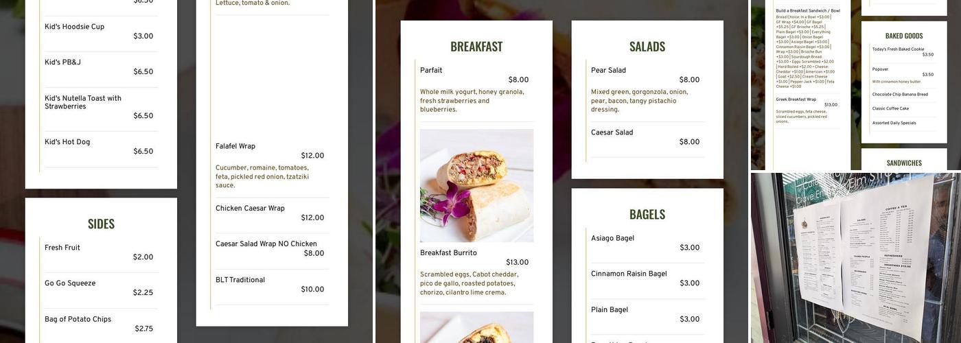 Water Street Cafe Menu