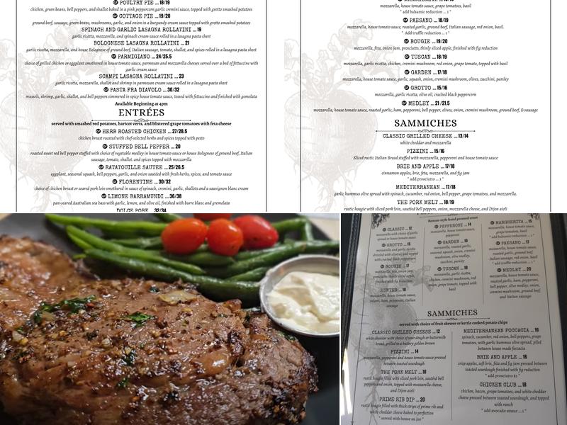 The Grotto Menu