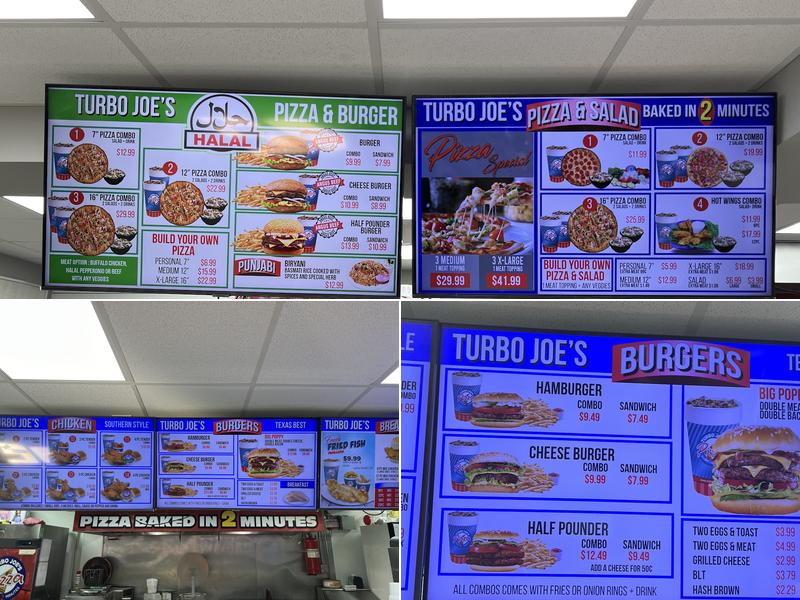 Turbo Joe’s Halal Pizza & Burger Menu