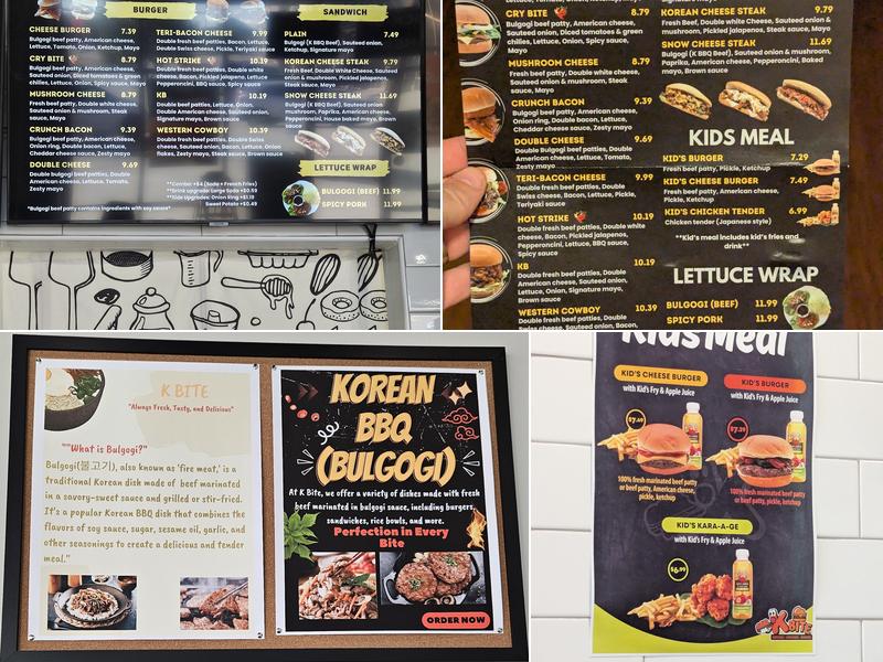 K Bite Menu