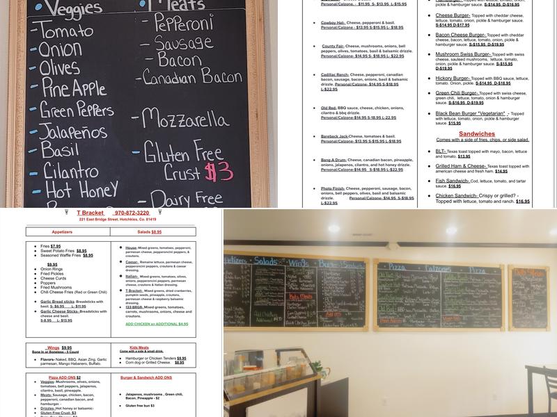 T Bracket Pizza Menu