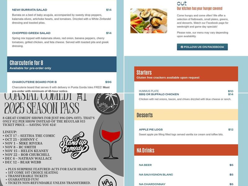 Isles Wine Bar Menu