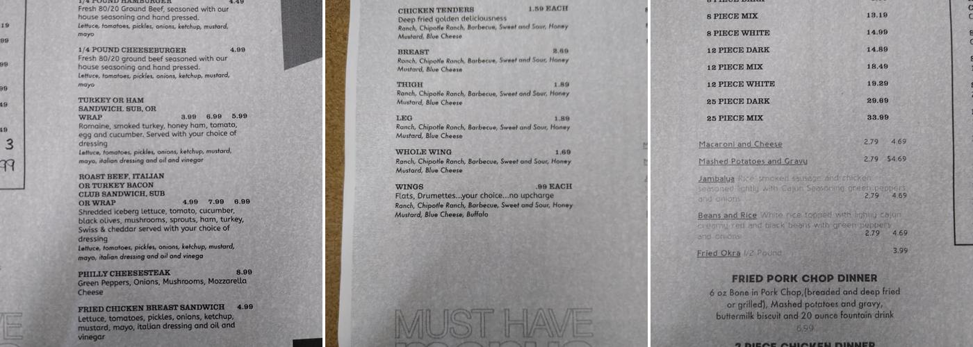ATM (Jayvee Convenience) Menu