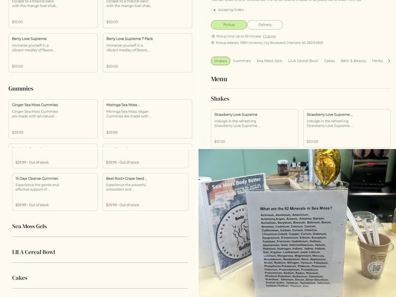 Love is Love Always (LILA Bar @ University) Menu