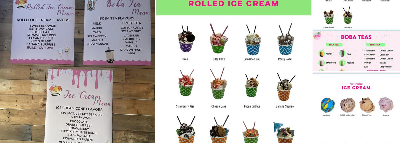 Classy Scoops Ice Cream Lounge Menu