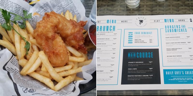 Prive Kitchen + Bar Menu