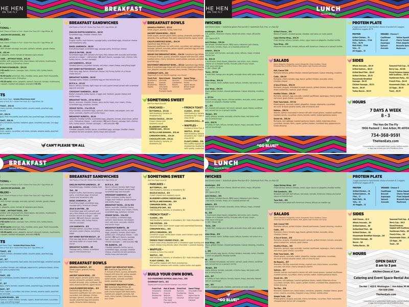 The Hen on the Fly Menu