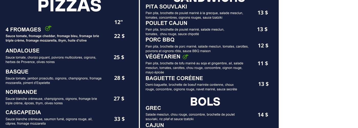 Chez Seb Menu