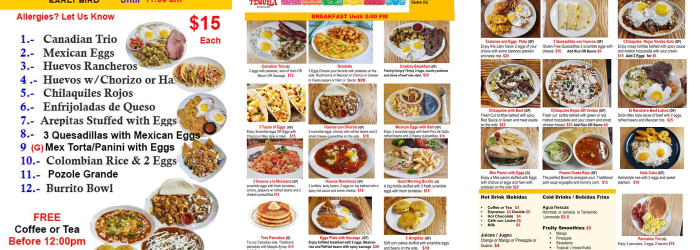 Fiesta & Tequila Menu