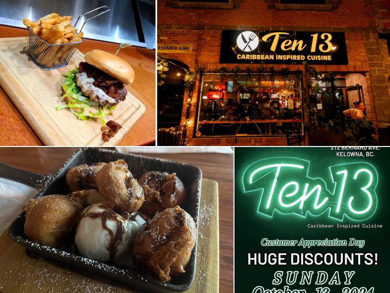 Ten 13 Caribbean Inspired cuisine 272 Bernard Ave, Kelowna