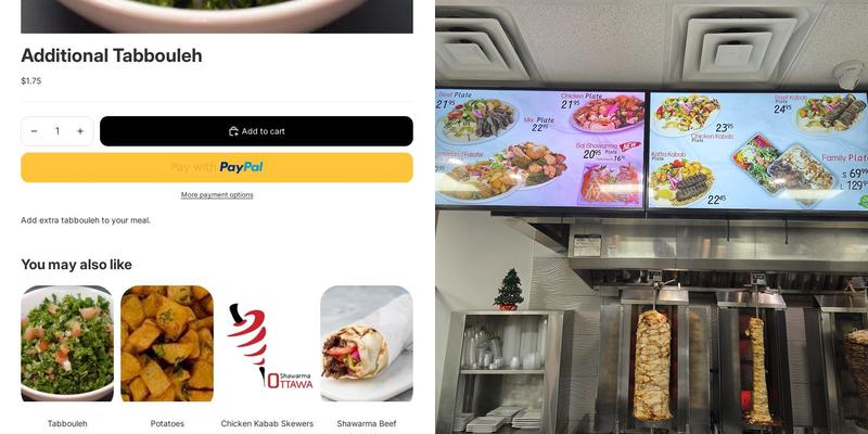 Ottawa Shawarma Menu