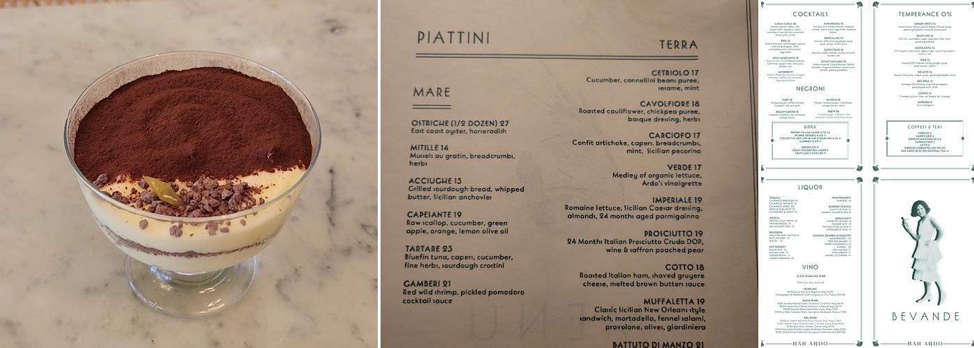 Bar ARDO Menu