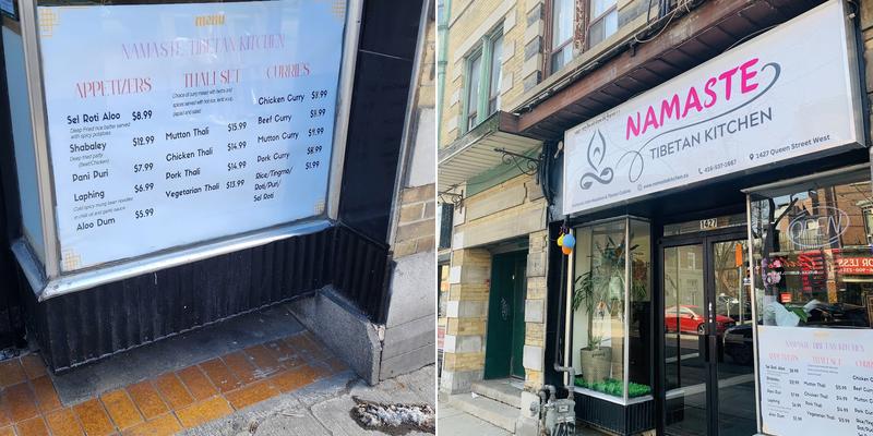 Namaste Tibetan Kitchen Menu