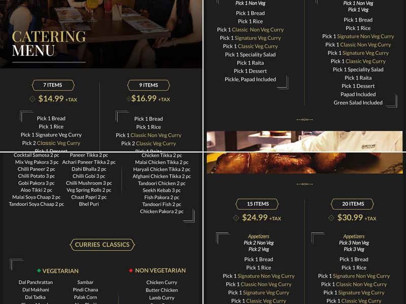 HITCHKI The Grand Indian Buffet Menu