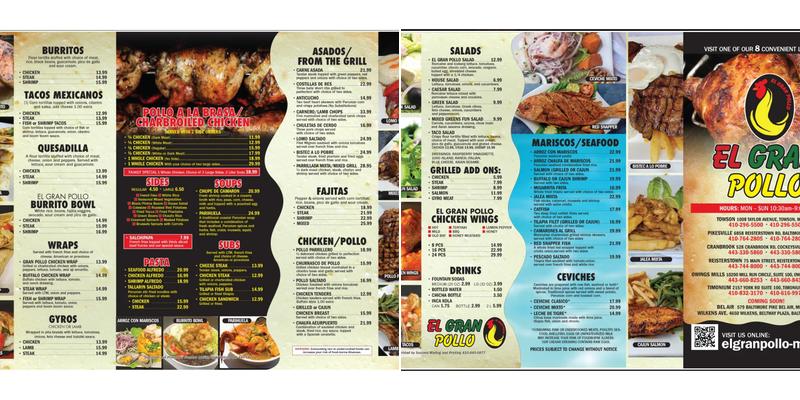 El Gran Pollo Wilkens Menu