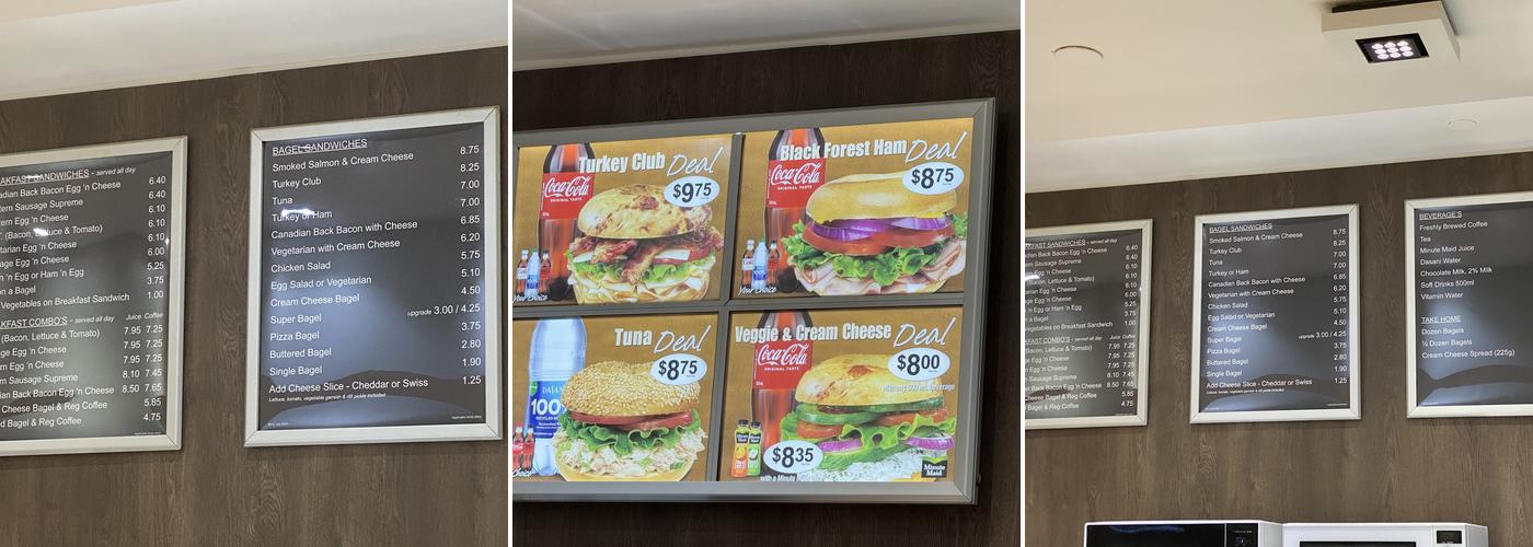 Great Canadian Bagel Menu