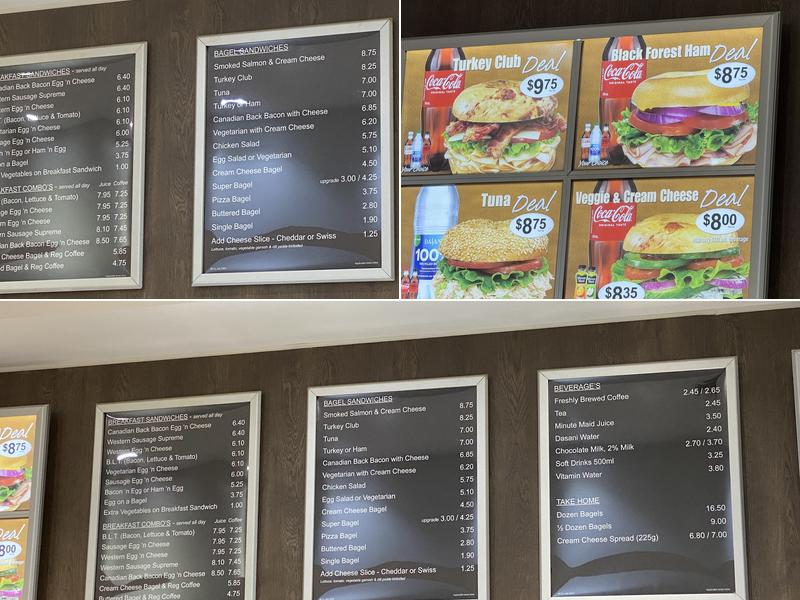 Great Canadian Bagel Menu
