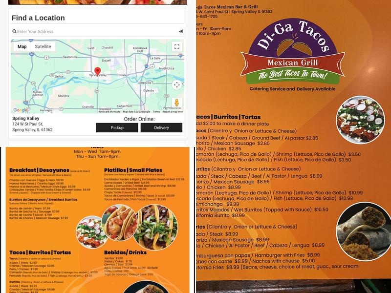 Di-Ga Tacos Mexican Grill Menu