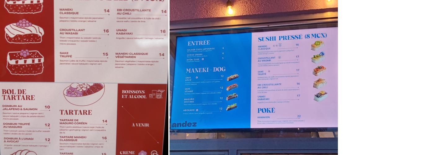 Château Maneki Menu